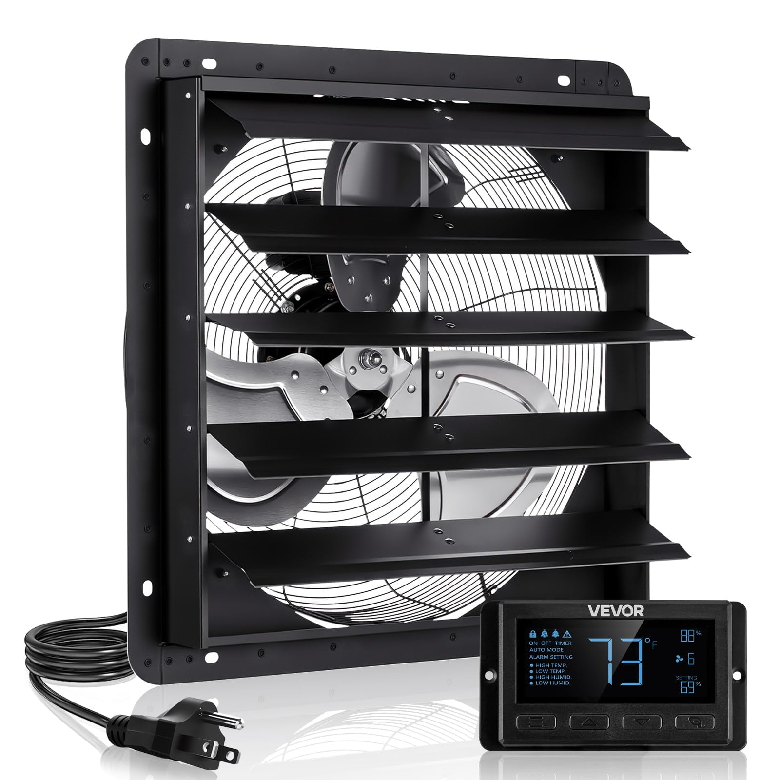 Extractor De Aire Vevor De 20" Para Pared Con Control Inteligente