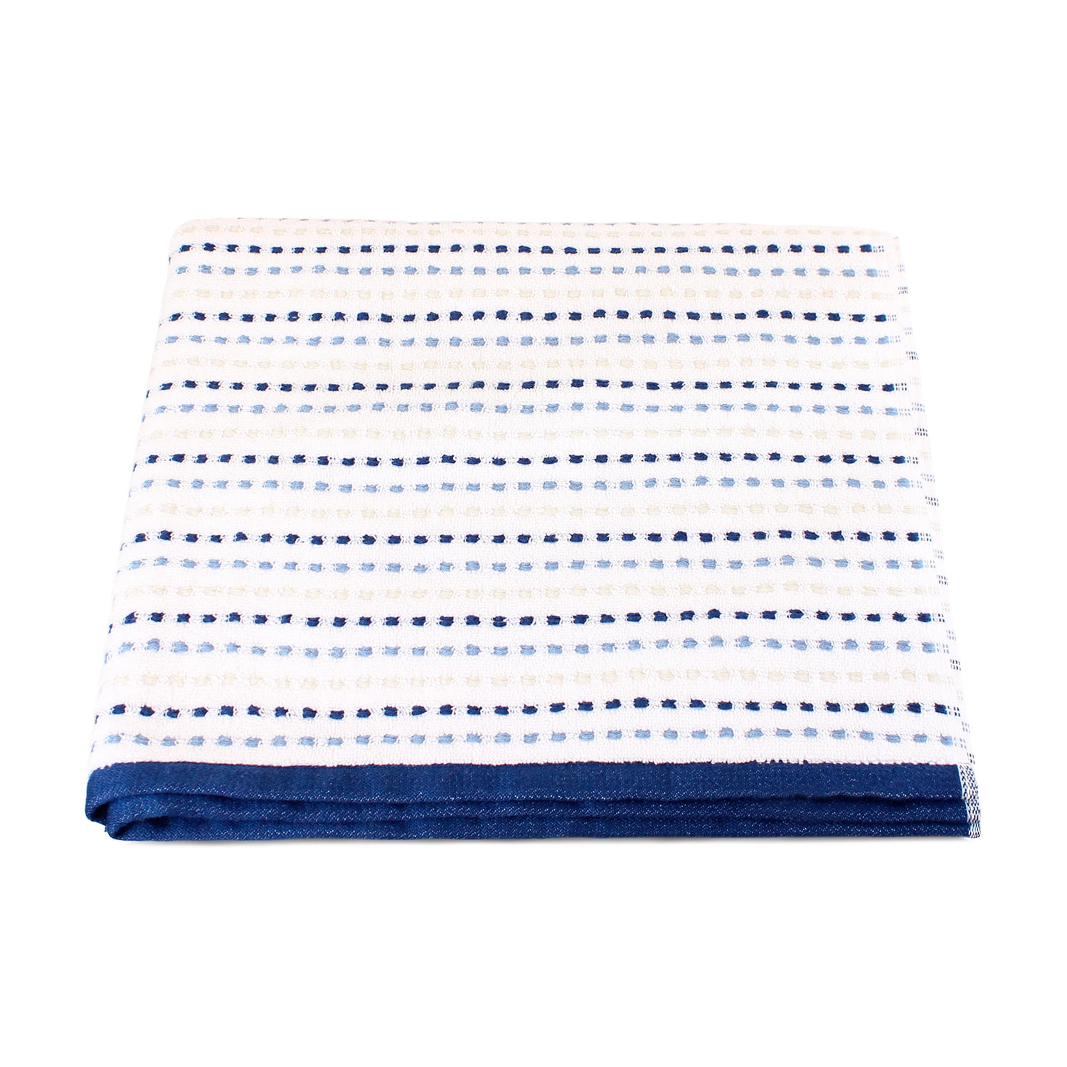 Toalla De Baño Stripe Nautica Home 100% Algodón76x137cm Blanca