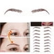 thumbnail image 3 of pegatinas para tatuajes de cejas, tatuajes temporales despegables, resistentes al agua, plantillas angulares para eliminar, parches de color para práctica de dibujo, maquillaje para mujeres y niñas (m, 3 of 6