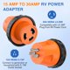 thumbnail image 4 of Adaptador de corriente Nilight 15A macho a 30A hembra 110V RV, 4 of 9