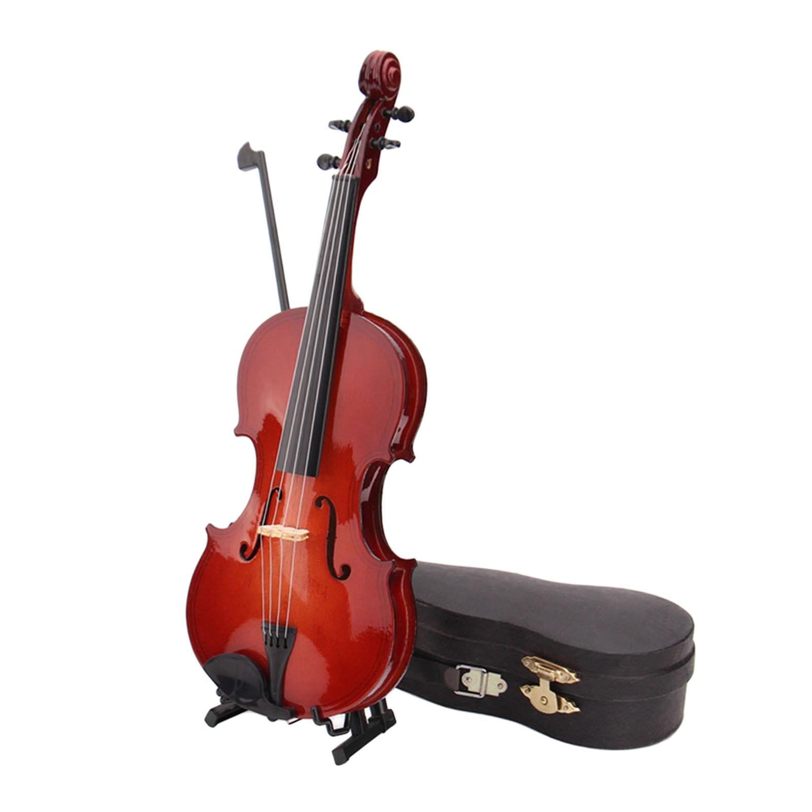 Magideal - Mini Modelo De Violín Adornos Decoración De Casa De Muñecas Adornos Decorativos Regalos Pequeño Violín Modelo De Instrumento Musical Para La Decoració 10cm