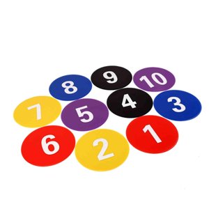 Ioensy - 10 Uds. Marcadores De Puntos Numerados Para Suelo De Cancha De Entrenamiento De Fútbol De Baloncesto Coloridos