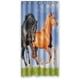 thumbnail image 1 of Cortina de ducha con diseño de caballo negro y rojo corriendo sobre la hierba, con ganchos, tamaño 60 x 72 pulgadas, 1 of 3