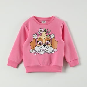 Poleron Niña Flores Rosado Paw Patrol