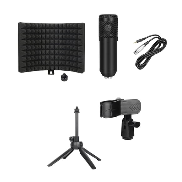 BM800 Micrófono De Condensador Studio Vocal Recording Mic Stand Set XLR Line
