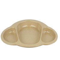 Ecosoulife - Plato Con 3 Divisiones Para Bebés – Cáscara De Arroz Color Crema