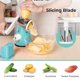 thumbnail image 3 of Rallador de queso Rotary X Home para cocina con 3 cuchillas, color azul, 3 of 8