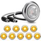 thumbnail image 1 of Luz Marcadora Lateral LED Partsam de 3,4 pulgadas, ámbar, acero inoxidable, 1 of 3