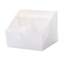 Bothyi - Caja De Almacenamiento De Escritorio, Organizador De Mesa, Estuche De Almacenamiento De Cosméticos Para Sala De Estar, Color Blanco