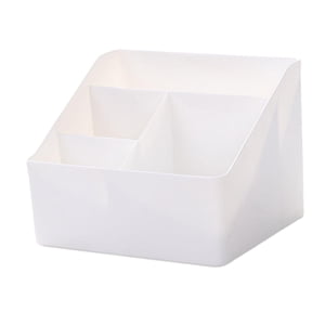Bothyi - Caja De Almacenamiento De Escritorio, Organizador De Mesa, Estuche De Almacenamiento De Cosméticos Para Sala De Estar, Color Blanco