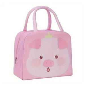 Genérico - Lonchera Bolsa Termica 23X10X29Cm Chanchito Rosa Kawaii