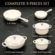 thumbnail image 3 of Juego de utensilios de cocina QuliMetal de hierro fundido esmaltado, 8 piezas, blanco crema, 3 of 9