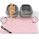 thumbnail image 1 of Alfombra para arena de gato OHMO 80 cm x 60 cm de silicona rosa, 1 of 9