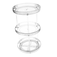 Magideal - Vitrina Giratoria Para Maquillaje, Producto Impermeable Para El Cuidado De La Piel, Bandeja De Tocador De Almacenamiento De Gran Capacidad Para , 3 Capas Blanco