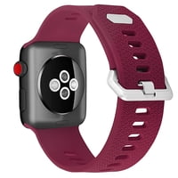 Genérico - Correa Compatible Iwatch Apple Watch 42/44/45Mm-L Vinotinto
