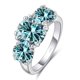 thumbnail image 4 of Total Anillos de Compromiso de Moissanita 5cttw para Mujer 3 Piedras Color D VVS1 Anillos de Diamante Amarillo/azul/rosa Banda de Boda de Moissanita de Plata Esterlina 925 con Certificado, 4 of 8