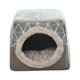 thumbnail image 4 of 2 En 1 Suave Gato Mascota Casa Cama Perrera Cachorro Cueva Cálida Alfombrilla Para Nido Gris L, 4 of 5