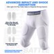 thumbnail image 3 of Faja de fútbol Exxact Sports YXL blanca 7 almohadillas, 3 of 6