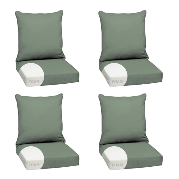Juego de 4 Cojines para Exterior Arden Selections 61x61 cm Salvia