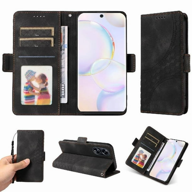 Carcasa FOXDOCK OPPO A98 de cuero PU, diseño acolchado clásico, protección contra caídas y rayones
