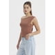 thumbnail image 2 of Polera Mujer Cuello Asimétrico Café, 2 of 4