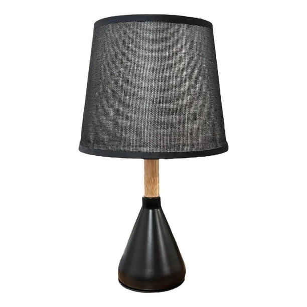 Lampara De Velador Lampara De Mesa Madera Y Metalizado negro 1