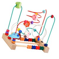 Magideal - Juguete De Cuentas De Madera, Coordinación Mano-Ojo, Habilidades Motoras, Matemáticas Para Niños De 3 Años En Adelante, Juguete Educativo Circular Hec