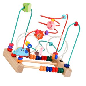 Magideal - Juguete De Cuentas De Madera, Coordinación Mano-Ojo, Habilidades Motoras, Matemáticas Para Niños De 3 Años En Adelante, Juguete Educativo Circular Hec