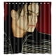 thumbnail image 1 of Cortina de ducha de Michael Jackson, juego de cortinas de baño con ganchos, tamaño 66 x 72 pulgadas, 1 of 3
