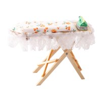 Magideal - Juego De Mesa De Planchado De Hierro En Miniatura Para Casa De Muñecas, Muebles De Lavandería Para Casa De Muñecas, Simulación 1:12 Para Decoración De