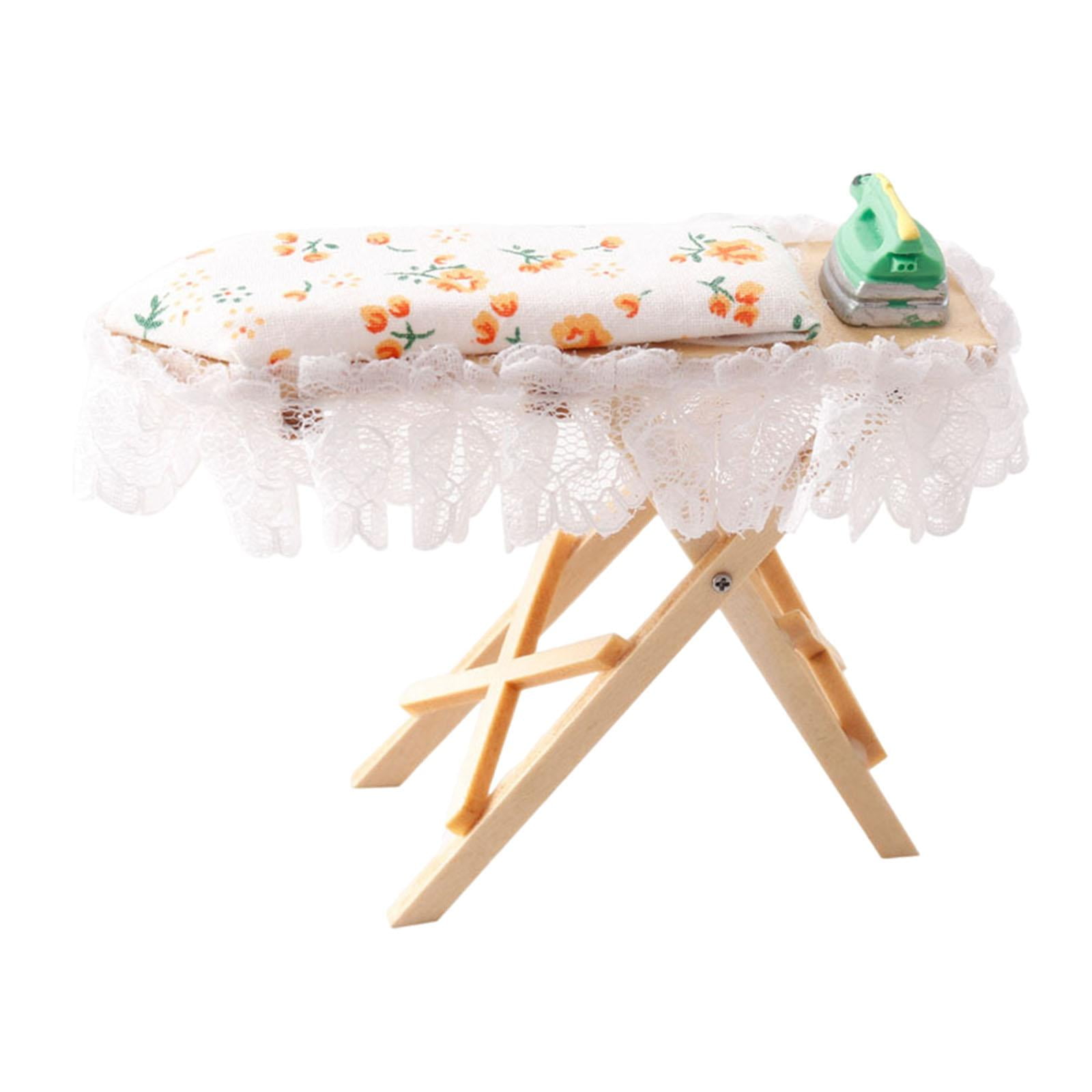 Magideal - Juego De Mesa De Planchado De Hierro En Miniatura Para Casa De Muñecas, Muebles De Lavandería Para Casa De Muñecas, Simulación 1:12 Para Decoración De