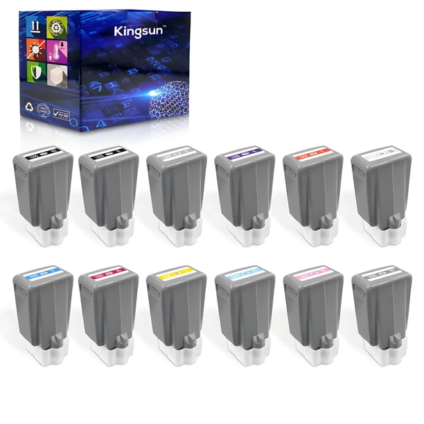 Tanque de tinta KSUMEI PFI‑1000 – Pack de 12 cartuchos de 80 ml para Canon PRO‑1000