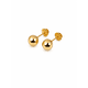 thumbnail image 1 of Aros Bolita 7mm N5 Oro 18k 1gr Juvenil Mujer Hipoalergénico Dorado, 1 of 6