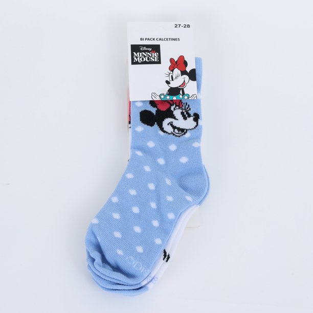 Calcetín 2P Niña Minnie Disney Lunares Blanco