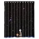 thumbnail image 1 of Cortina de ducha de estrellas del espacio exterior de Calvin y Hobbes, juego de cortina de baño con ganchos, tamaño 60 x 72 pulgadas, 1 of 3