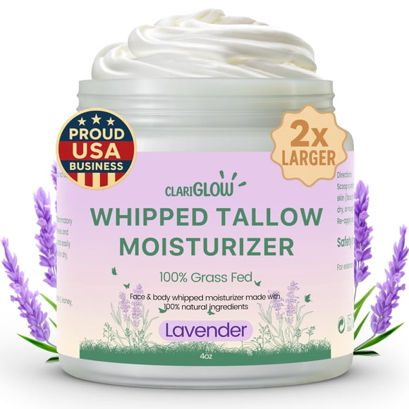 Crema hidratante Clariglow con sebo de ternera batido con miel y lavanda