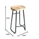 thumbnail image 3 of Pack 4 Sillas De Bar Metálica 75 Cm Asiento Madera, 3 of 3