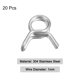 thumbnail image 3 of Abrazadera de manguera de resorte de doble alambre, 304 acero inoxidable 5.5mm línea de combustible clips de resorte de tubo de silicona, paquete de 20, 3 of 6