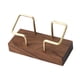 thumbnail image 3 of Organizador de tarjetas de presentación de madera de escritorio de 11x5 cm para reuniones, conferencias accesorias versátiles de tablero de mesa versá Marrón oscuro, 3 of 5