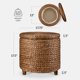 thumbnail image 2 of Puf Best Choice Products redondo de 45 cm con almacenamiento, acabado castaño, 2 of 8