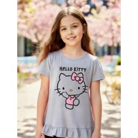 Polera Niña Hello Kitty Gris 4