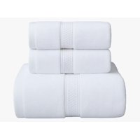 Atlas - Pack 3 Toallas Algodón Grueso Blanco