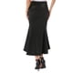 thumbnail image 3 of INSPIRE CHIC Falda Midi de Mezclilla Lavada con Cola de Pescado de Cintura Alta con Dobladillo Crudo Moda Casual con Bolsillos para Mujer Talla XL Gris, 3 of 6
