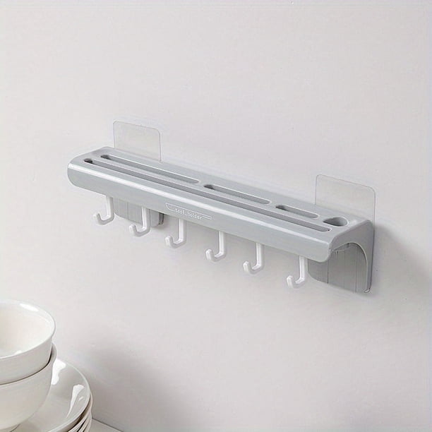 1pc, Multi-functional Kitchen Storage Rack, Household Punch Free Knife Holder, Spoon Shovel Storage Rack, Wall-mounted Kitchen Utensils Holder
