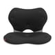 thumbnail image 2 of Cojín Para Silla Trasera Con Soporte Lumbar Plegable, Alivio Del Dolor De Estilo Japonés, Negro, 2 of 5