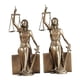thumbnail image 1 of Sujetalibros decorativos de estatua de la señora de la justicia, esculturas de romana de resina antideslizante y cobre, adorno de escritorio par, 1 of 5