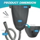 thumbnail image 3 of Urinario sin agua RAEFLOW resistente a los rayos UV para exteriores con manguera gris, 3 of 6
