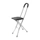 thumbnail image 4 of Bastón plegable con asiento, capacidad de 150 kg, portátil, silla plegable Negro, 4 of 5