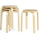 thumbnail image 1 of Juego de 4 taburetes apilables de madera curvada COSTWAY 46 cm de altura, 1 of 3