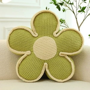 Genérico - Set De 4 Cojines Diseño Flor Color Verde